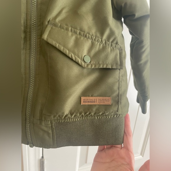 Buffalo David Bitton RYDER Coat Moto Bomber Aviator Jacket Toddler Boys Olive 5 - Picture 2 of 5